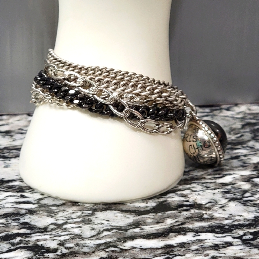 BRIGHTON RETIRED PARIS, NEW YORK, FASHION & CHIC GLOBE BRACELET NWOT ✨️